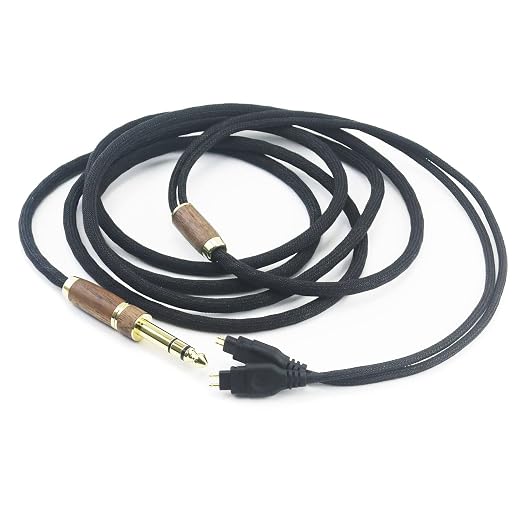 NewFantasia Replacement Upgrade Audio Cable Compatible with Sennheiser HD650 HD600 HD580 HD660S HD660S2 HD58X HD6XX Headphone 7N OCC Copper Silver Plated Cord Walnut Wood Shell 3.5mm/6.35mm Adapter