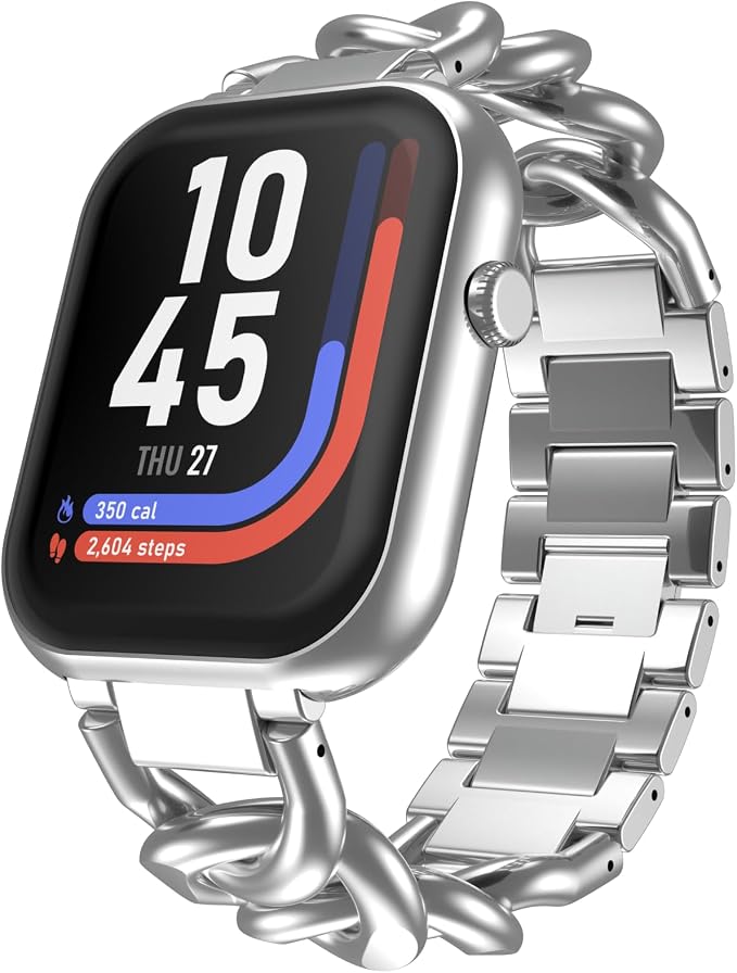 iTouch AIR 5 Smartwatch, 1.85" AMOLED Display, Bluetooth Calling, 100+ Sports Modes, Heart Rate, SpO2, Sleep & Stress Tracking, Water Resistant, 7-Day Battery Life, for Android & iPhone