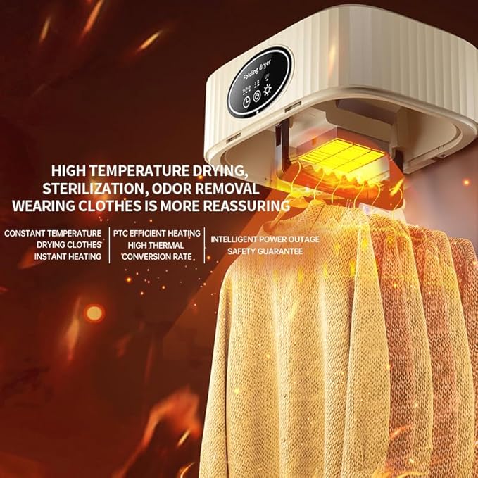 600W Portable dryers for laundry, Portable Clothes Dryer, Mini dryer for clothes with remote control, Electric Clothes Dryer Machine for Apartment, RV, Travel(US plug)