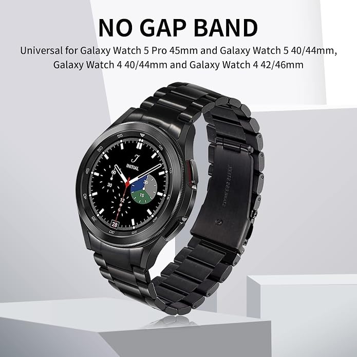 GOLDTOLUCK No Gap Stainless Steel Band Compatible with Samsung Galaxy Watch 8 7 6 5 4 Classic FE Pro Ultra 40mm 44mm 46mm 43mm 47mm 45mm 42mm Replacement Men Women Milanese Metal Elegant Casual