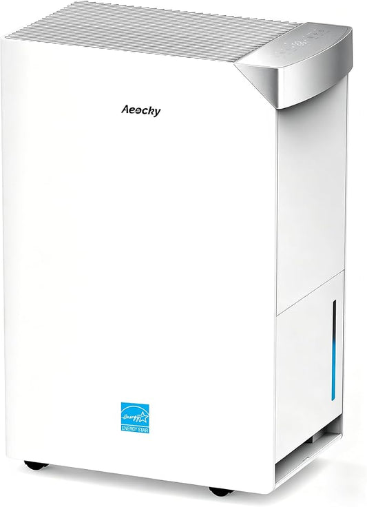 AEOCKY 5500 Sq.Ft 105 Pint/D Energy Star Version 6.0 Dehumidifier, Smart Compressor Dehumidifier with Drain Hose, Intelligent Humidistat,for Basement,Bedroom,Home,Bathroom