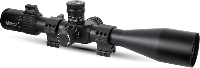 Monstrum Hornet II 6-24x50 FFP Rifle Scope | Includes Zero Stop, Scope Level, and Detachable Sunshade