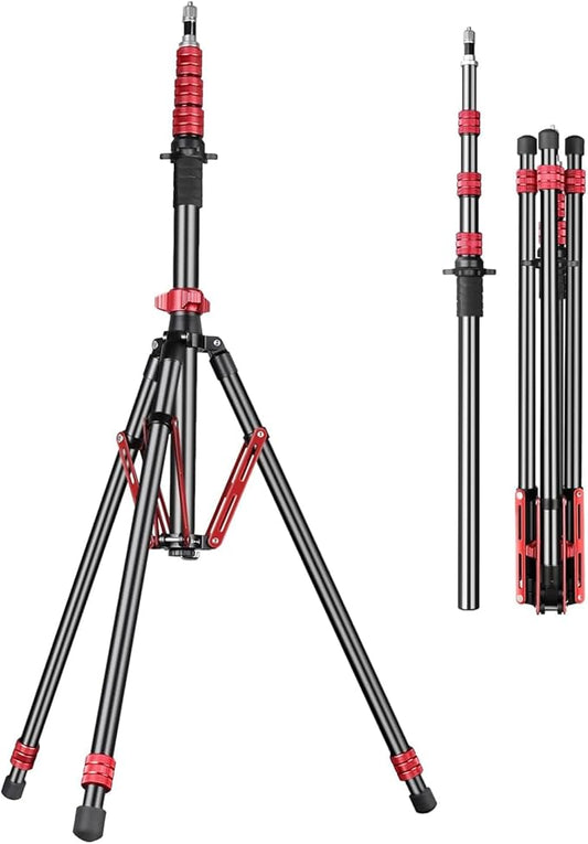 FreeSea Light Stand Aluminum, Adjustable Tripod Stand for Photography, 260cm/102inch Studio Sturdy Tripod for Speedlite Flash Softbox Strobe Light Camera with Carrying Bag