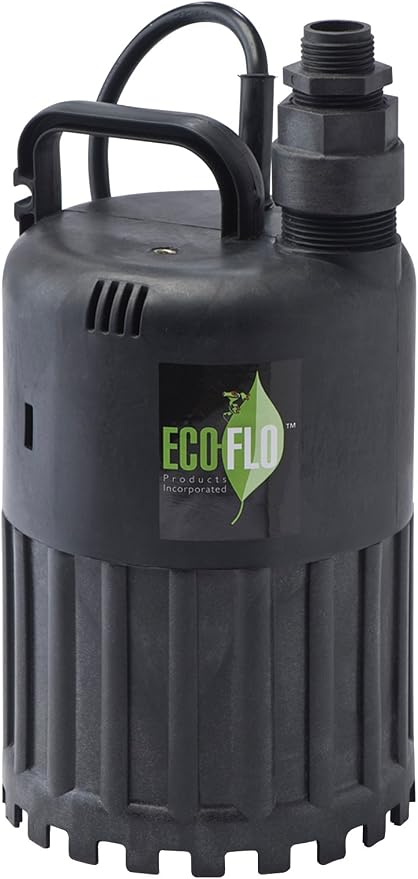 ECO-FLO Products SUP80 Manual Submersible Utility Pump, 1/2 HP, 3,180 GPH