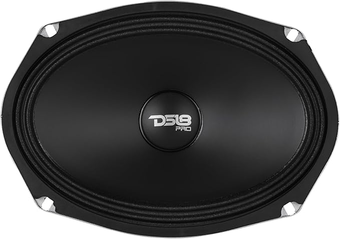 DS18 PRO-SM69.2 6x9 Shallow Water Resistant Cone Mid-Range Loudspeaker 500W Max Power, 250W RMS, 2 Ohms - Perfect for Motorcycle Applications (1 Speaker)