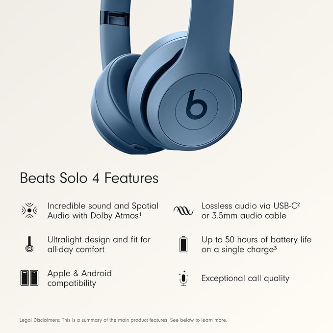 Beats Solo4 with AppleCare+ for Headphones (2 Years) - Slate Blue
