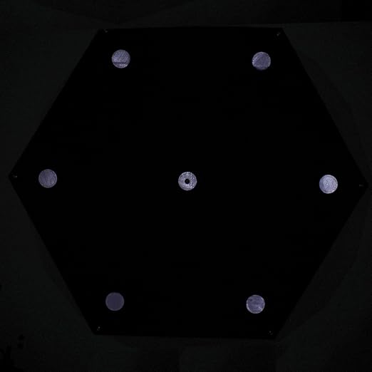 Sky High Bull's-Eye 48” XL LiDAR Ground Control Point GCP - UAV Aerial Target for LiDAR Mapping & Surveying (6 Pack) Retro-Reflective Black Hexagon with Center Eyelet for Mapping & Photogrammetry