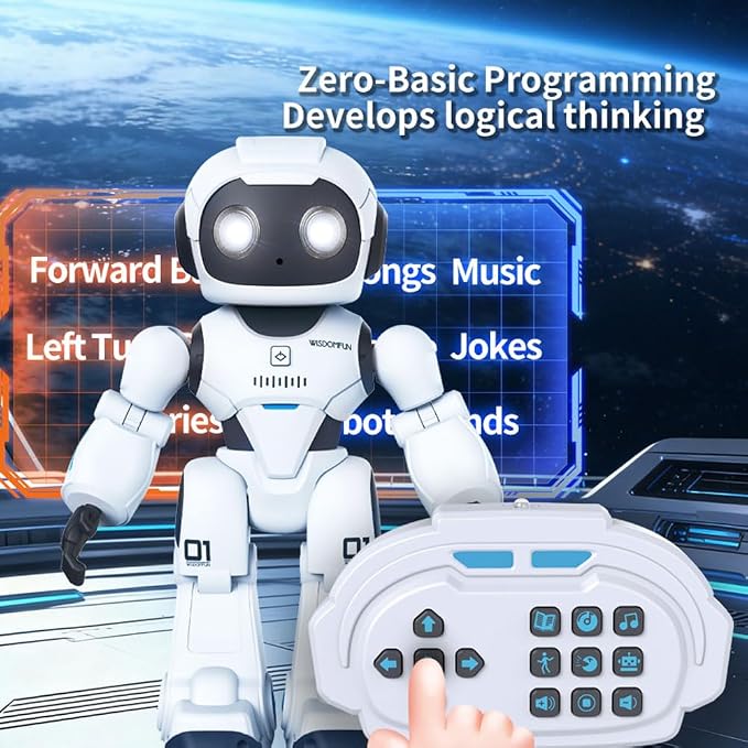 Programmable Smart Robot for Kids - Voice Control, Remote Control, Interactive Dancing & Singing, Rechargeable for Boys Girls Ages 3-10