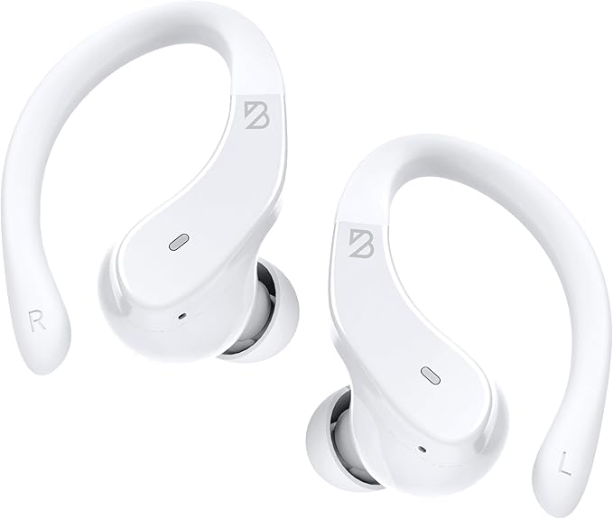 Back Bay Audio - Runner Wireless Earbuds for Running, Workout Wrap Around Earbuds Bluetooth Headphones for Sports, Around the Ear Wireless Bluetooth Running Headphones, Hook Over Earphones Earhooks