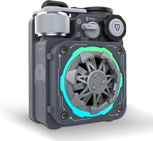 Muzen Cyber Cube-Pro Bluetooth Speaker, Bluetooth 5.0, Portable Speaker with Fidget Spinner, Crystal Clear Sound with RGB Led Light Wireless Speaker, Waterproof Speakers for Indoor Outdoor