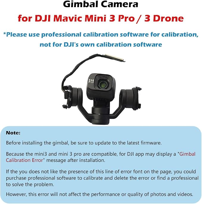 Original Gimbal Camera with Signal Cable for DJI Mini 3 Pro Drone - Premium Spare Repair Parts & Replacement Accessories for Mini 3 Pro/Mini 3 UAV - New