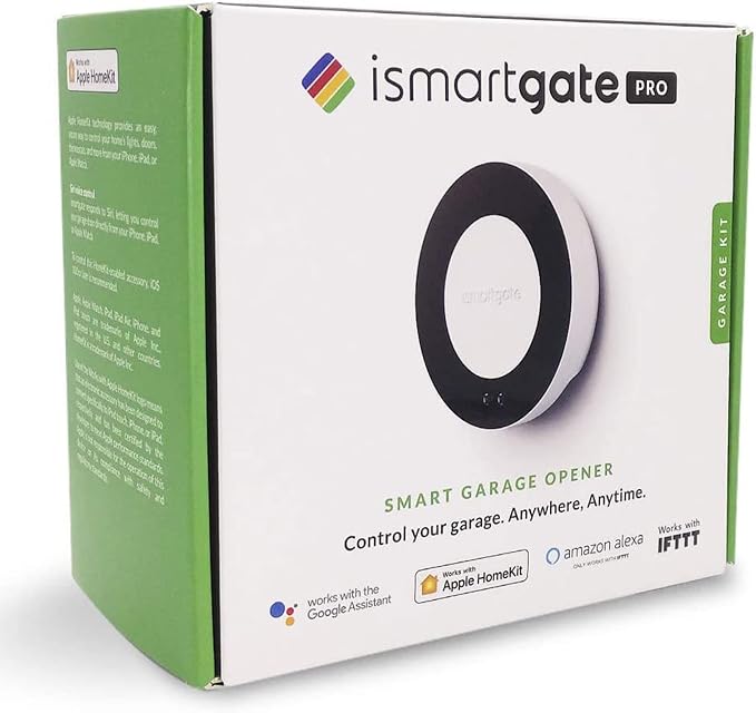 ismartgate PRO Smart Garage Door Opener Remote. Compatible Apple Homekit, Amazon Alexa, Google Assistant, IFTTT, Samsung SmartThings. Compatible with All Garage Openers. Wireless Sensor Included.