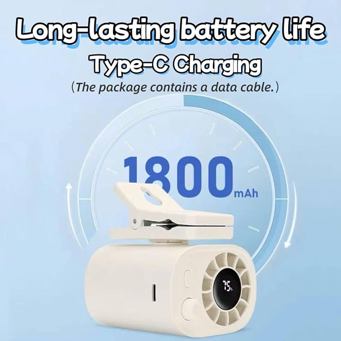 Small Clip on Fan Portable USB Mini Fan 2025 Upgrade,0-100 Speed Adjustment, Rechargeable Personal With LED Display for Umbrella,Desk,Dorm,Camping,Stroller,Golf,Gym,Beach Travel Outdoors-White