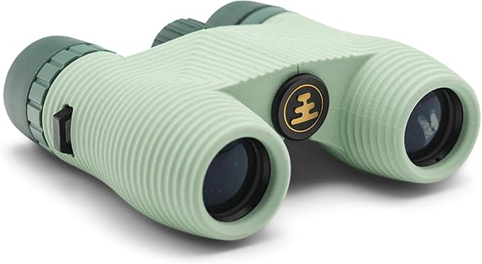 Nocs Provisions Standard Issue 8x25 Waterproof Binoculars, 8X Magnification, Bak4 Prism, Wide View Multi-Coated Lenses for Bird Watching, Hiking & Backpacking - Glacial Blue