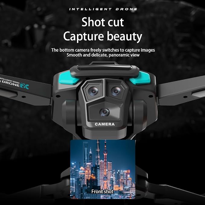 Drone For Adult,with 4.5" Screen,5G Remote Controller With Camera,6K HD Camera FPV Live Video,Altitude Hold Gesture Selfie One Key Take Off Landing 3D Flips Waypoint Fly Drone (2 Batteries)