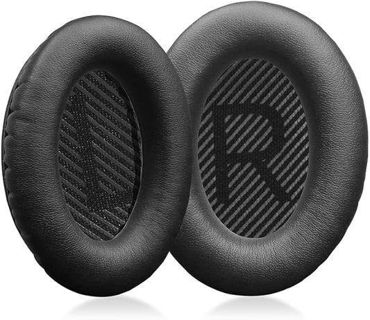 Replacement Earpads for Bose CQ35, QC25, QC15. High-Density Memory Foam Ear Cushions, Soft Protein Leather Pads with Installation Tool