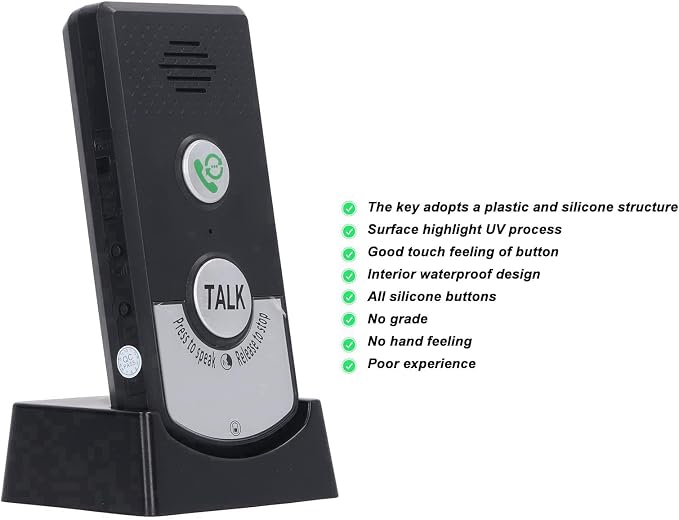 Wireless Intercom Unit, Intercoms Wireless for Home, 2 Way Call 2 Pcs Humanized Voice Intercom Long Range Intercom System for House