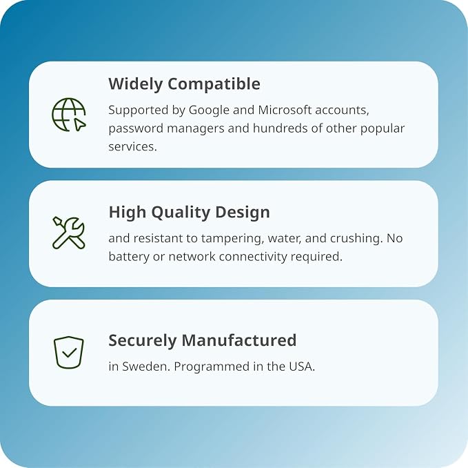 Yubico - Security Key NFC - Basic Compatibility - Multi-factor authentication (MFA) Security Key, Connect via USB-A or NFC, FIDO Certified