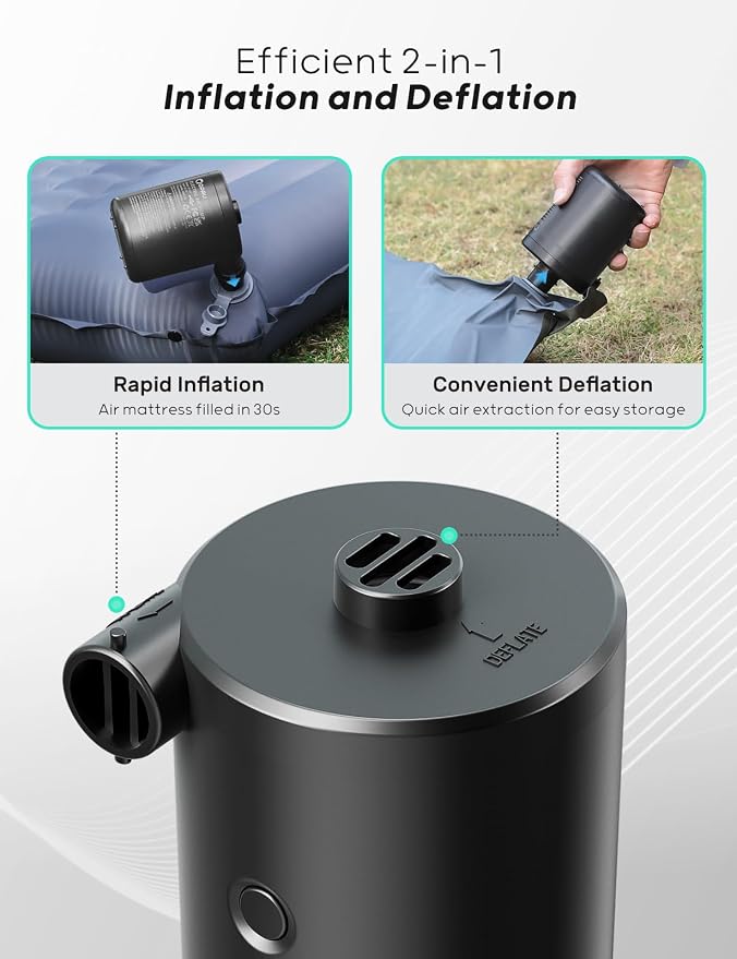 QPAU Inflatable River Tube and Electric Air Pump