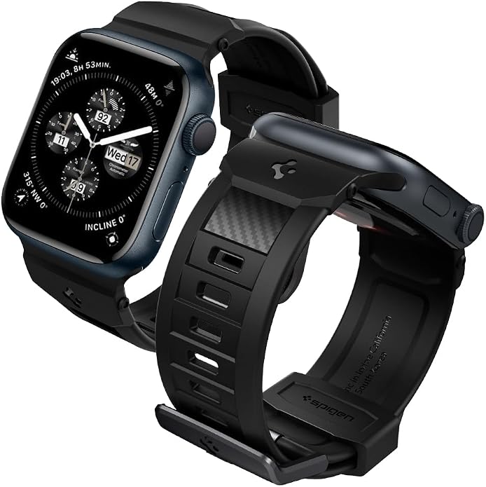 Spigen Rugged Band Designed for Apple Watch Band Compatible with Ultra 3/2/1 49mm, Series 11/10 46mm, 9/8/7 45mm, SE2/SE/6/5/4 44mm, 3/2/1 42mm