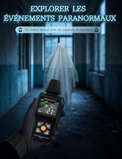 EMF Meter Radiation Detector, ET01Pro EMF Detector, 5-in-1 Electromagnetic Field & Radio Frequency Detector for Home Use & Office EMF Inspections, Ghost Hunting Equipment