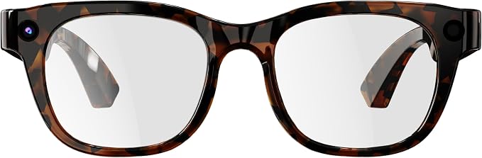 AI Smart Glasses with 13MP Camera & Real-Time Translation,4K HD Video Recording for Vlogging, Voice Assistant, Open-Ear Audio, Photochromic Lenses for Business and Travel.