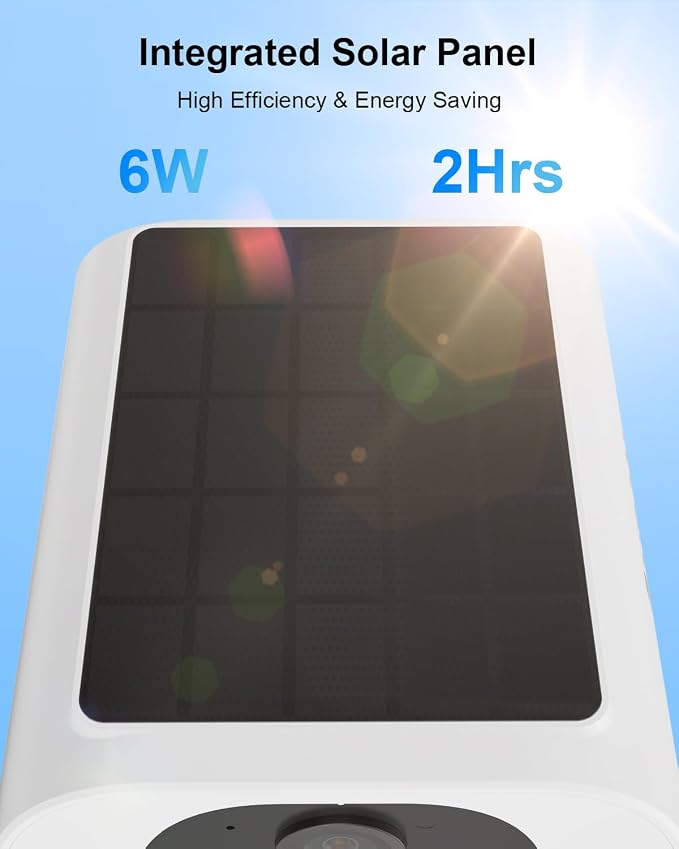 ANRAN 2K Solar Security Cameras Wireless Outdoor & 5MP Solar Security Camera Outdoor, Wireless Battery Powered WiFi Camera for Home