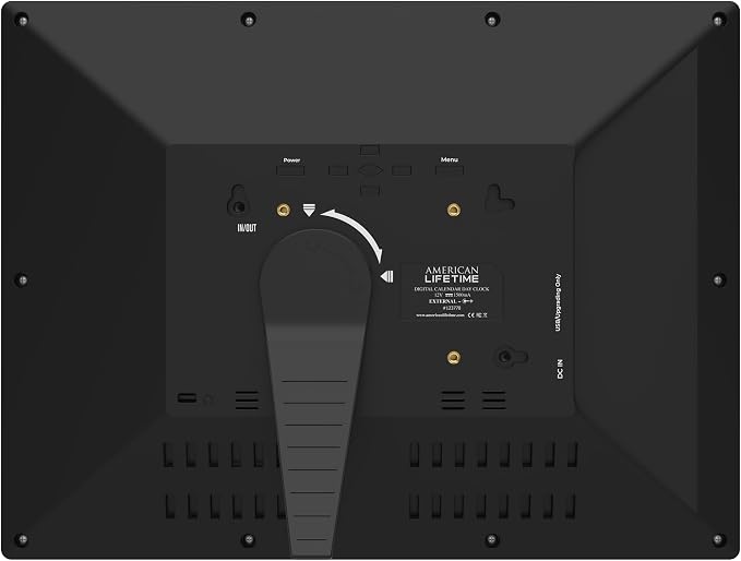 American Lifetime 【New 2025】 Dementia Clock Large Clock for Seniors, Digital Clock with Custom Alarms, Clock with Day & Date for Elderly, Large Number Digital Clock Black Extra Large