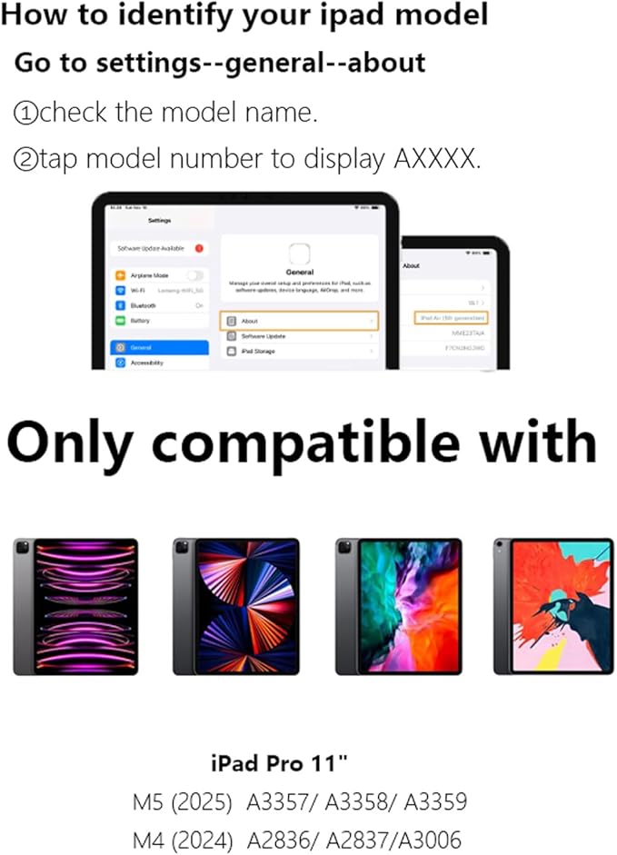 QUARK Magic Keyboard Case for iPad Pro 11-inch ((M5/M4, 2025/2024)), Keyboard Case for iPad Pro 11 with Multi-Touch Trackpad, Easy-Set Magnetic Stand, Backlit Keys, Dark Black