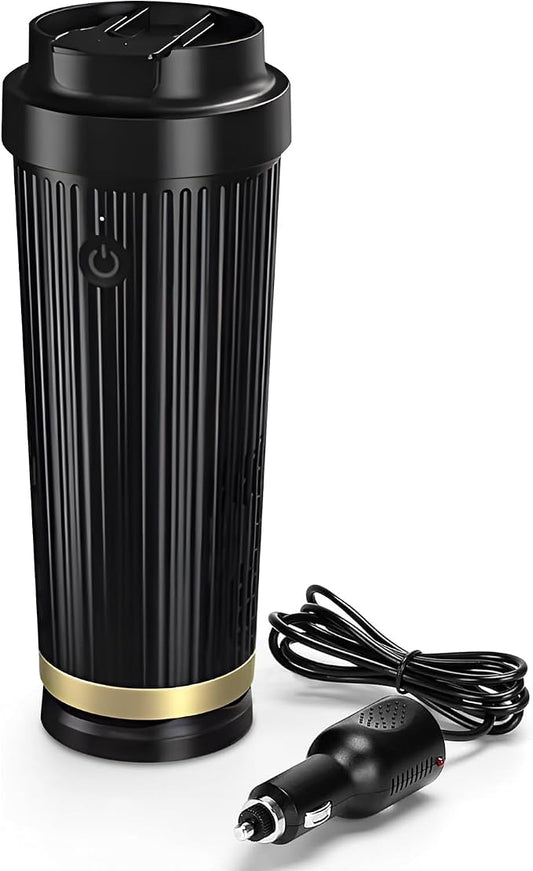 Heated Cup,Car Cup Holder,Intelligent Cooler Mug|One Touch Switch|12 OZ Coffee Mug|Car Smart Heating & Cooling Bottle,Car Coffee Warmer,Chirstmas Gift for Parents and Friends