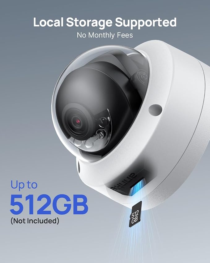 ANNKE C800 4K 8MP PoE Security Camera with Spotlight Color Night Vision, AI Human & Vehicle Detection, 24/7 Recording with Audio, IP67 Waterproof IK08 Vandalproof for Outdoor/Indoor(Not PTZ)