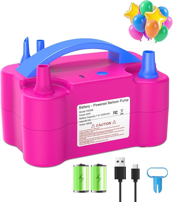 chamvis Balloon Pump Electric, Balloon Air Pump Inflate Pump for Balloons: Blower Machine for Fast and Easy Filling Balloons