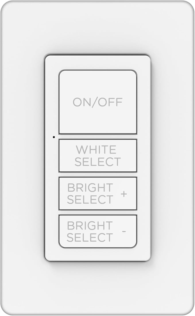 Enbrighten One-Touch Sync Remote Control, Add-on Light Switch for Under Cabinet Lights, Wireless Remote, ON/Off, Dimmable, Color Select Soft White to Bright Daylight, Cabinet Lighting Remote, 81795