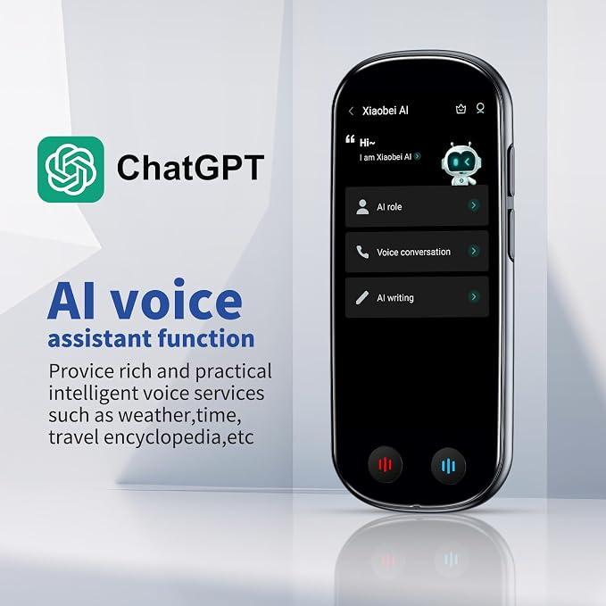 Language Translator Device No WiFi Needed, Upgraded ChatGPT Ai Translator, 150+ Languages Instant Two Way Translator Device, Offline/Recording/Photo/Voice Translation Real Time for Business Learning