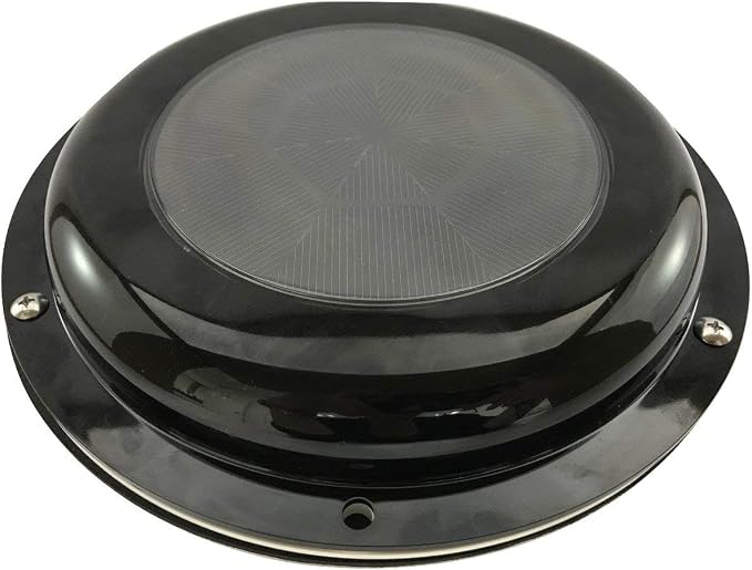 Solar Ventilation Fan without Battery for Boat, Yacht, Camper, Home, Black