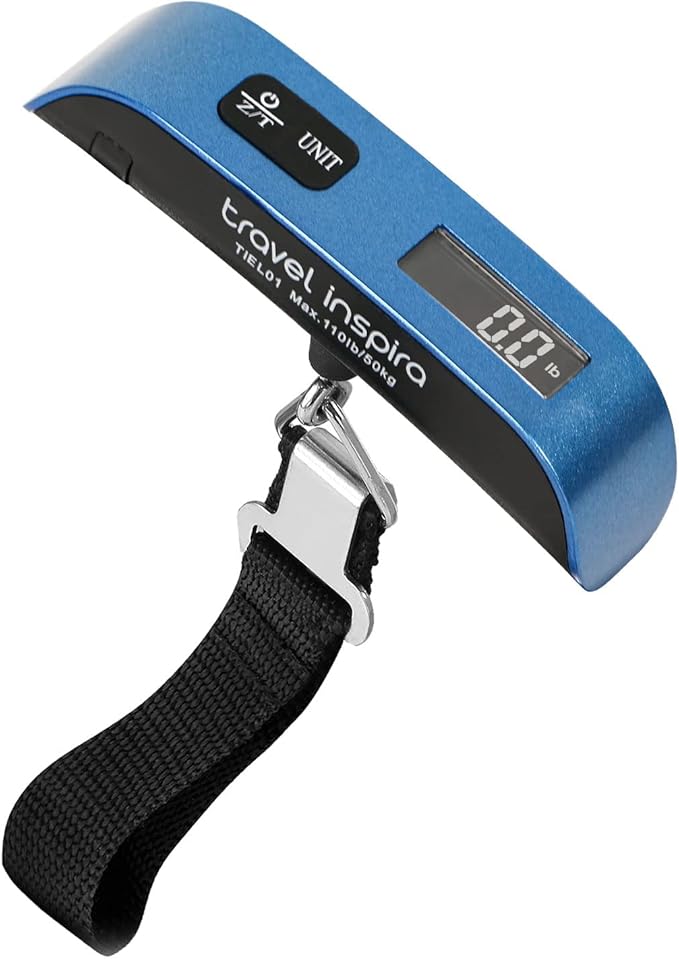 travel inspira Luggage Scale, Travel Essentials, Portable Digital Hanging Baggage Scale for Travel, Suitcase Weight Scale
