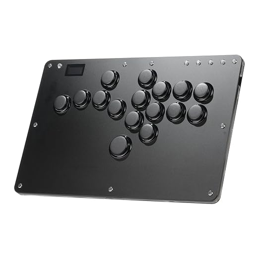 Haute42 Leverless Controller Arcade Stick: Haute42 R16 Black Leverless Controller with Rims,Premium Black Leverless Controller with Crystal Low-Profile Switch for PC/PS4/Switch Game,Support Hot Swap & SOCD