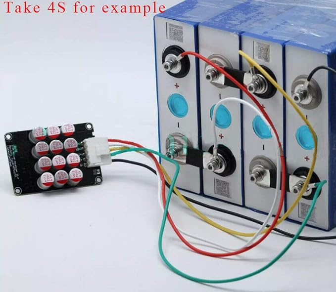 3S 4S 12V 5A Battery Active Equalizer BMS Balancer Lipo Li-ion LFP LiFePO4 Lithium Battery Balance Active Energy Transfer Equalization Module Faster Whole Group Capacitor Balancer PCB
