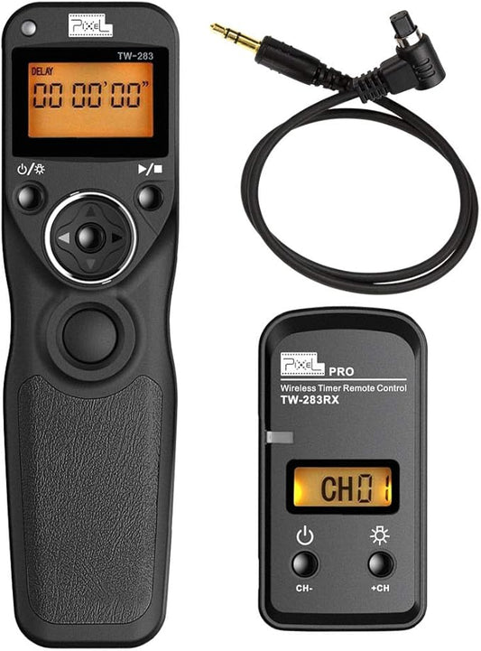 Pixel TW-283/N3 Wireless Shutter Remote Release Control for Canon 5D Mark III/ 5D Mark IV/ 5D 6D /7D Mark II/ R5 7D 50D 40D 30D D60 D30 1DX MARKII