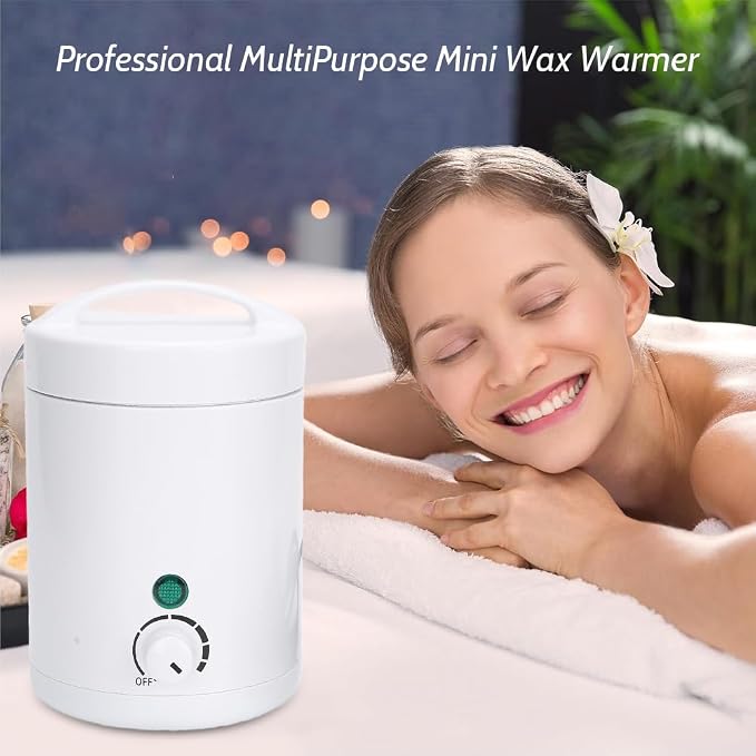 Mini Hair Removal Wax Hot Machine, with 6 Gears Temperature Adjustment Mini Wax Heater, Multi Purpose Wax Machine, Hair Removal Paraffin Wax Machine for Men Women, Wax Warmer(US Plug)