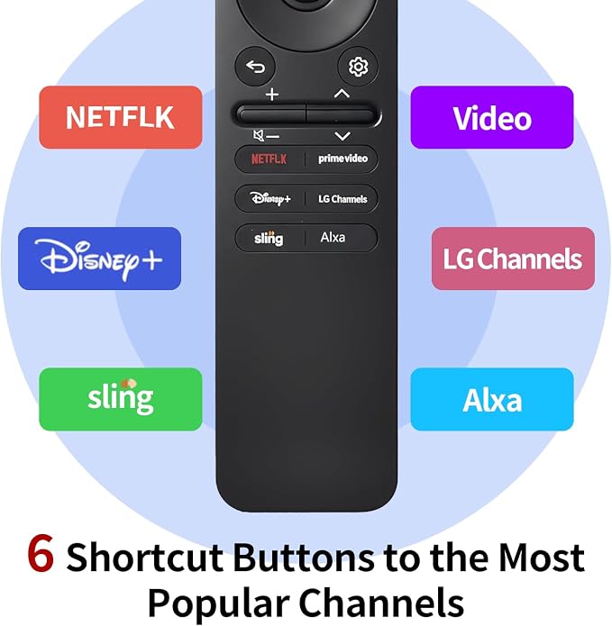 Replacement for LG TV Remote, for All 2019-2025 LG Remote Control for Smart TVs with Voice and Pointer Function, for LG Magic Remote. 2-Year Warranty.