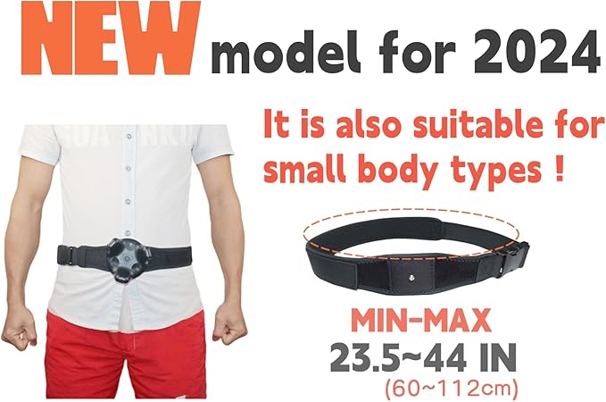 VR Tracker Straps Waist+Feets 3 in1(New Model for 2024), for Vive Tracker, Ultimate Tracker, Tundra Tracker –Full Body Tracking Belt in VR Chat, Dance Dash, and Other FBT apps