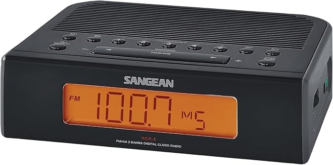 Sangean RCR-5BK AM/FM Digital Tuning Clock Radio