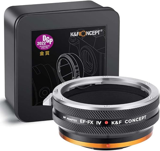 K&F Concept IV PRO EF/EF-S to FX Lens Mount Adapter Compatible with Canon EF&EF-S Series Lens and Compatible with Fujifilm Fuji X-Series X FX Mount Cameras