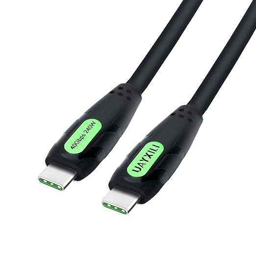 6.6FT USB 4 Cable Compatible with Thunderbolt 4/3 Cable,240W Fast Charging Cable with 40Gbps Data Transfer, 8K60hz Video&HD Display,USB4/USB-C Cable Compatible with iPhone 15,Docking,Latop