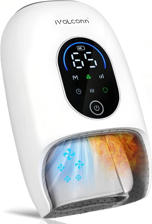 Hand Massager with Heat and Compression and Cooling, Electric Hand Massager for Arthritis and Carpal Tunnel Relief, Cordless Wrist Palm Finger Hand Massage, Fathers Day Dad Gifts for Men