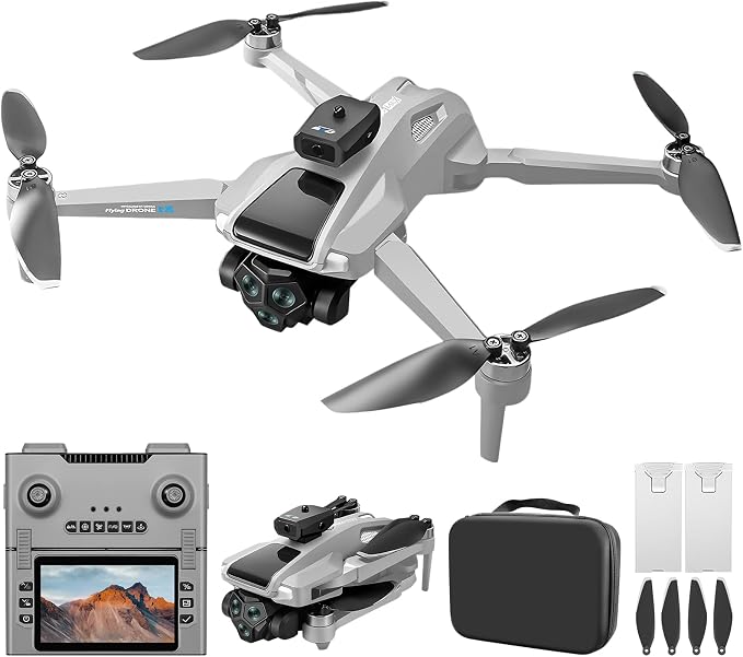 OBEST 5G GPS Drones with Camera for Adults 4K Professional, Drones with 4.5-Inch HD Screen Brushless Motor, Auto Return, Follow Me, One Key Start, Foldable RC Quadcopter for Beginners