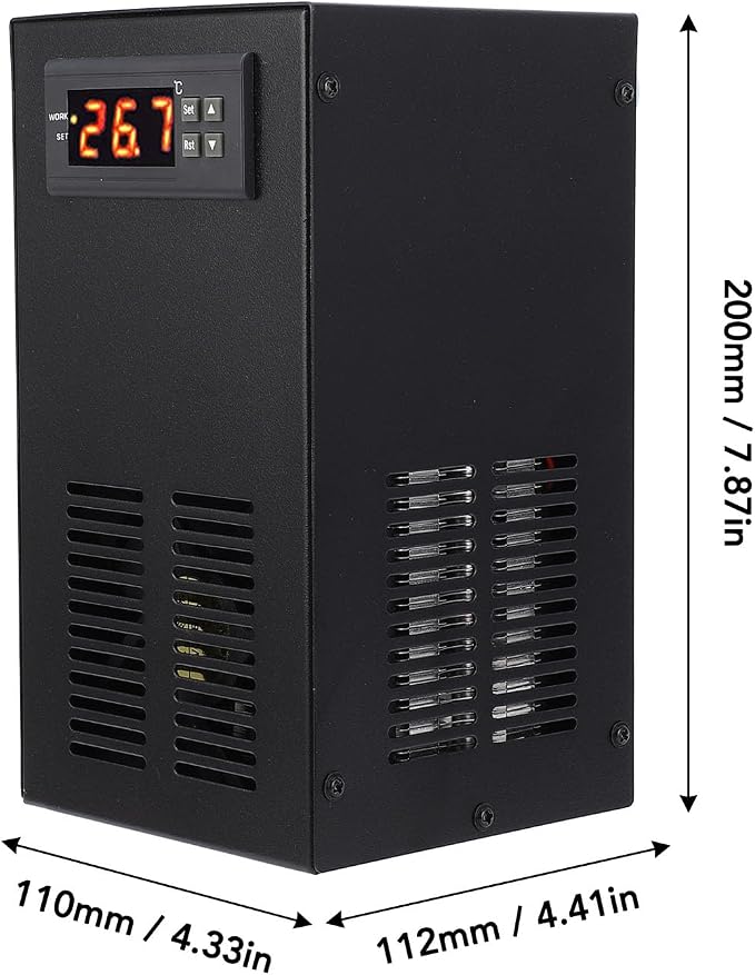 Hydroponic Water Chiller 20L with Tuya APP ControlAquarium Cooling System for Freshwater Marine Fish Tanks, Hydroponic Plant Systems (US Plug)