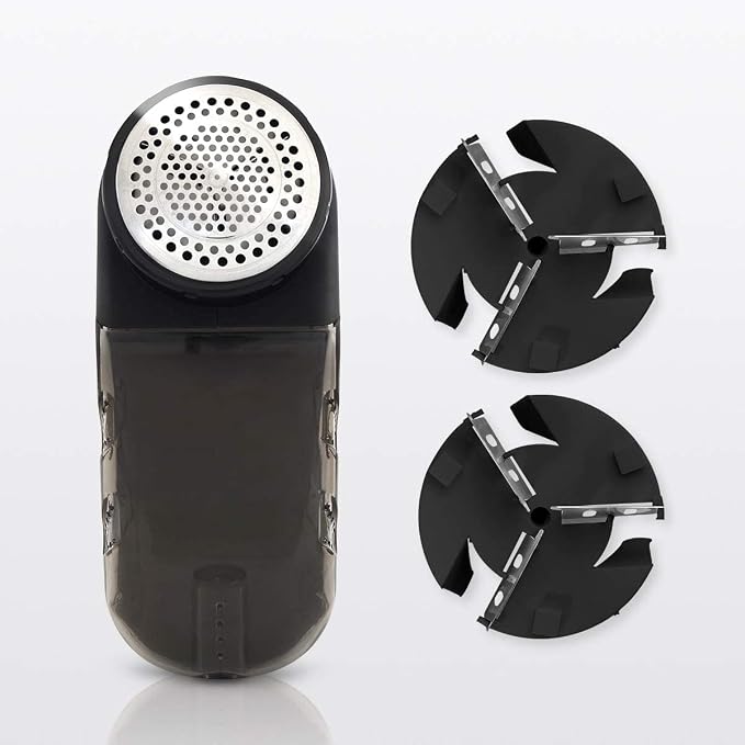 EasyLint Professional Fabric Shaver + One Pack Replacement Blades Bundle: Electric Lint Remover Fabric Shaver: Remove Fuzz, Bobbles & Pills from Sweaters, Clothes, Couch and Furniture.