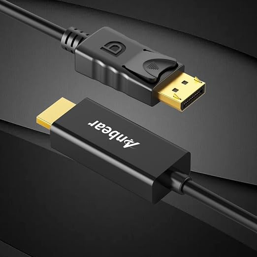 Display Port to HDMI Cable, Gold Plated Displayport to HDMI Cable 6 Feet(Male to Male) for DisplayPort Enabled Desktops and Laptops to Connect to HDMI Displays(10 Pack)